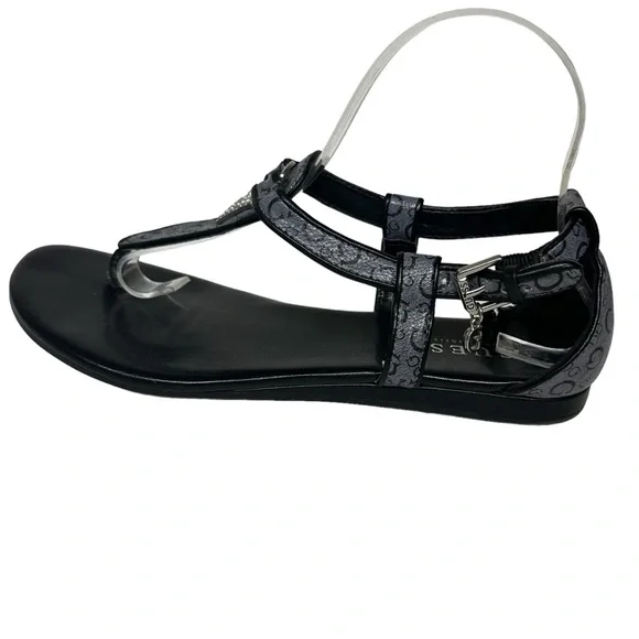 Guess T Strap Buckle Flat Sandals Womens Size 8.5 M - Picture 5 of 8